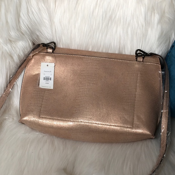 NWT Francesca's Mazikeen Rose Gold Snake Crossbody - Picture 3 of 6